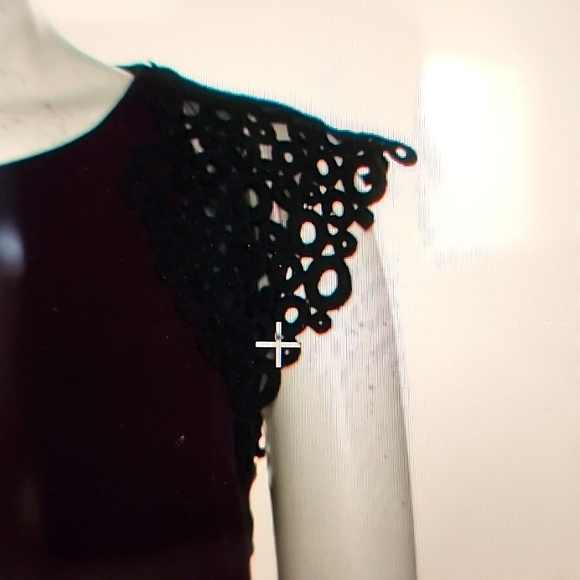 NWT AKRIS PUNTO Wine Sheath Dress w/ Black Embroidered Accent - Picture 16 of 16